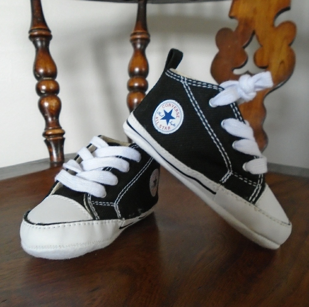 Black Soft Sole Baby Converse